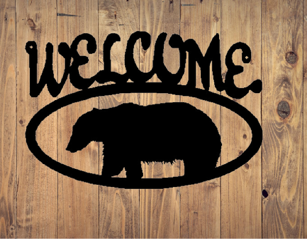 Welcome Bear - Large - Cutting Edge Design LLC