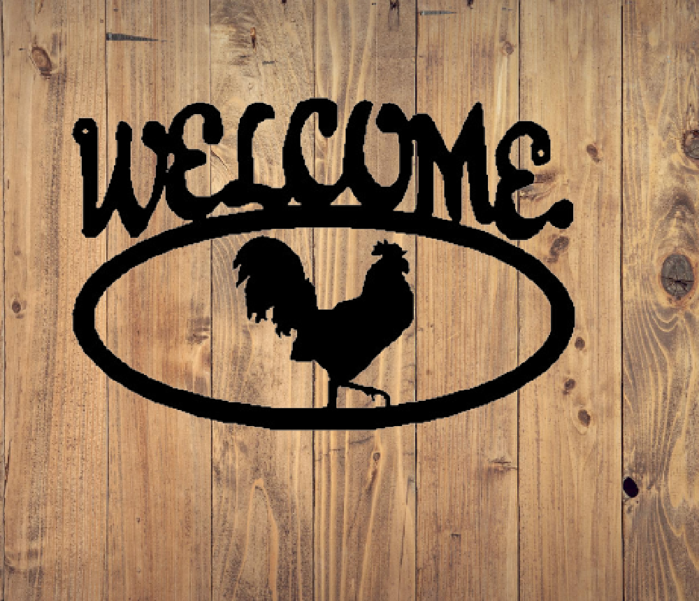 Welcome Rooster - Large - Cutting Edge Design LLC