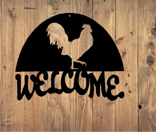 Welcome Rooster - Small - Cutting Edge Design LLC