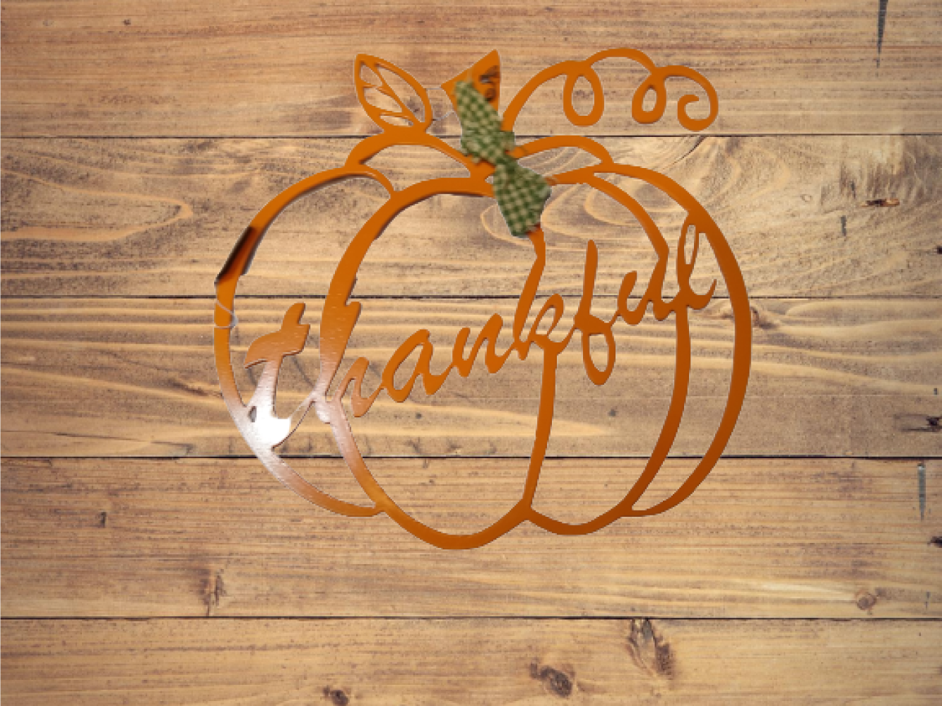 Pumpkin with the word Thankful - Cutting Edge Design LLC