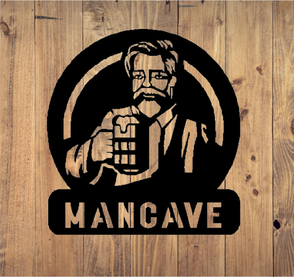 Man Cave with Man - Cutting Edge Design LLC