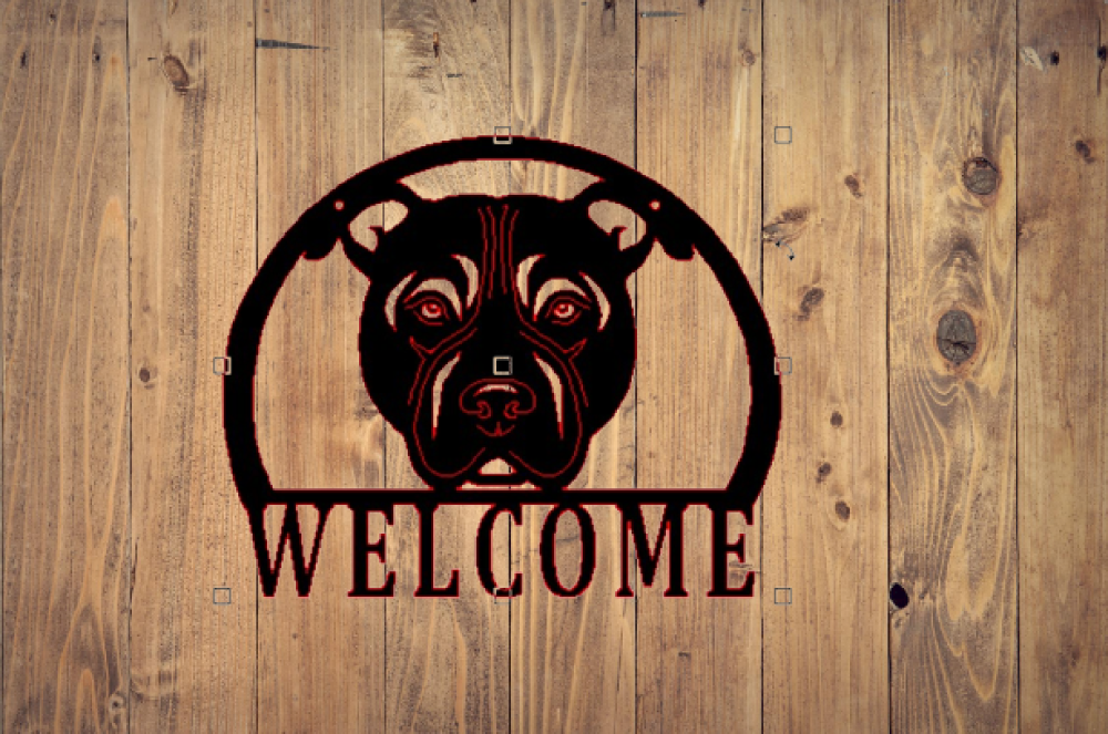 Pit Bull Welcome - Solo - Cutting Edge Design LLC